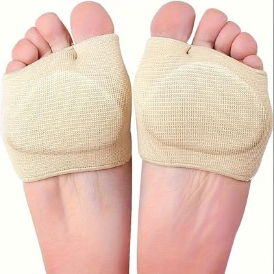 TEMU 2pcs Black Gel Metatarsal Foot Pads For - Soft Gel Cushion Covers, Comfortable Washable Arch Support Socks For , Feet