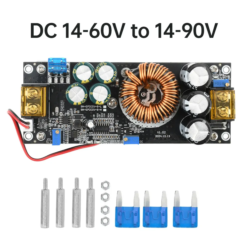 1200W 20A Boost Power Modul DC-DC Boost Converter Konstantspannung Konstantstrom Einstellbares Spannungswandlermodul Image