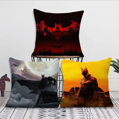 Movie-Batman Kissenbezug für Wohnzimmer, Zuhause, Sofa, Büro, Geschäft, Bezug, Druck, Komfort, Dekoration, nordische Einfachheit Image