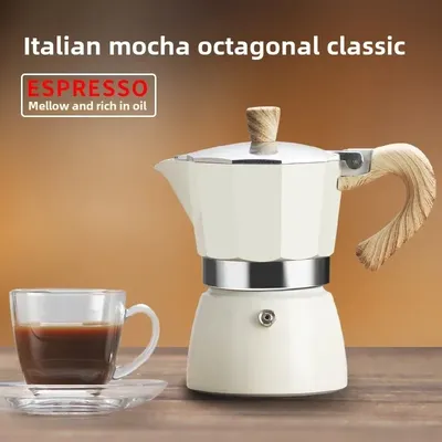 Single Valve Moka Pot for Home Use, Espresso Coffee Maker, Hand Brew Coffee Maker, Espresso Extraction Pot, Moka Coffee Maker