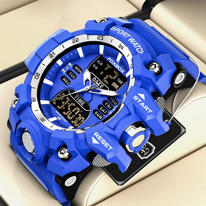 Lige Quarz Männer Uhr Mode Militärs port Digitaluhren für Männer Mode wasserdichte LED-Display Uhr Männer Relogio Masculino Image