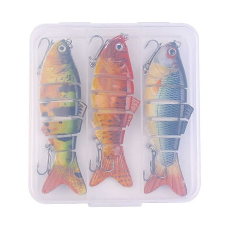 3PCS Fishing Lures - Bionic Swimming Bait - Suitable for All Kinds of Waters Probero Fishing Gear - Bionic Swimming Lure 3D Fishing Lures That Swim by Itself Like a Real Bait Fish