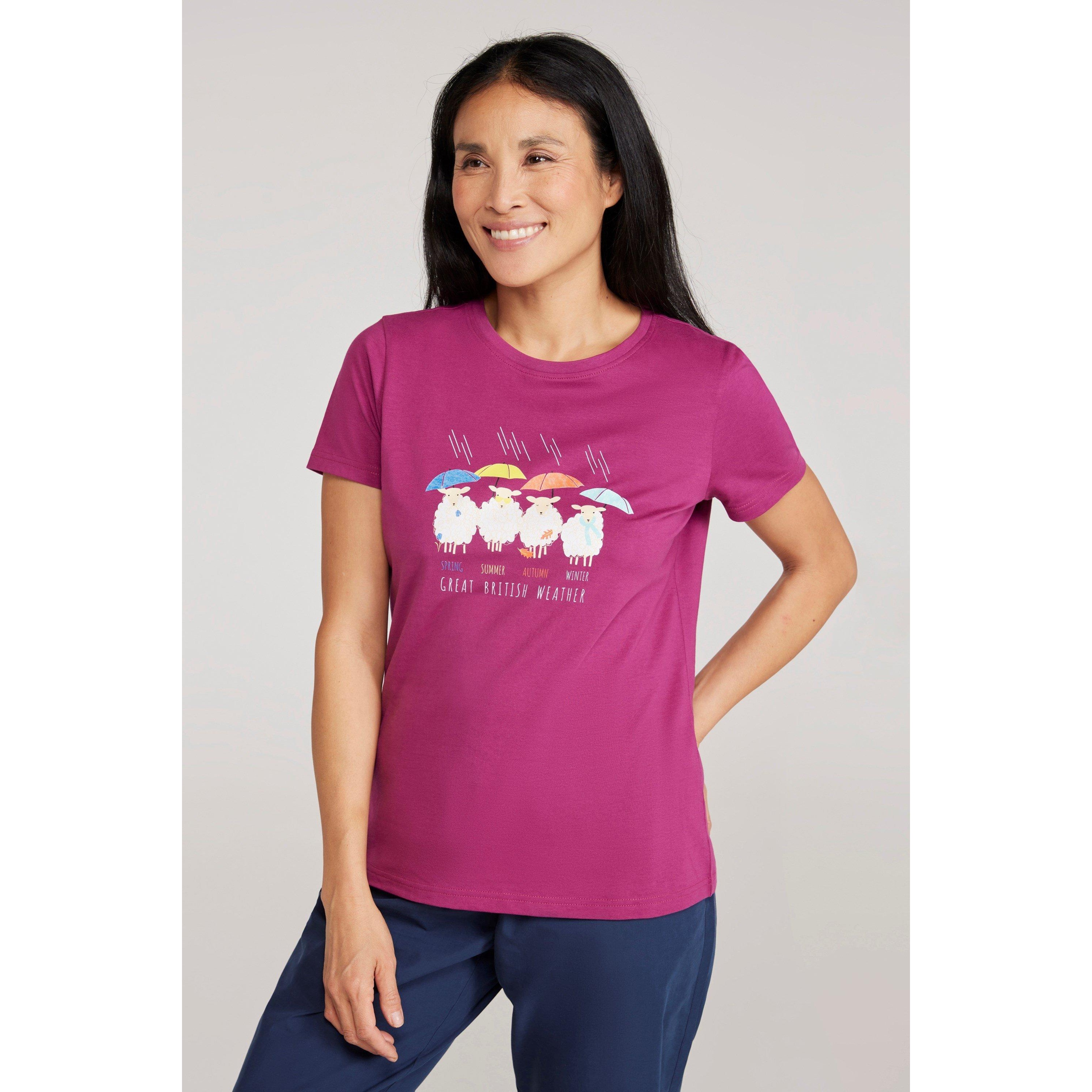 Mountain Warehouse - "Great British Weather" T-Shirt für Damen (Violett) Image