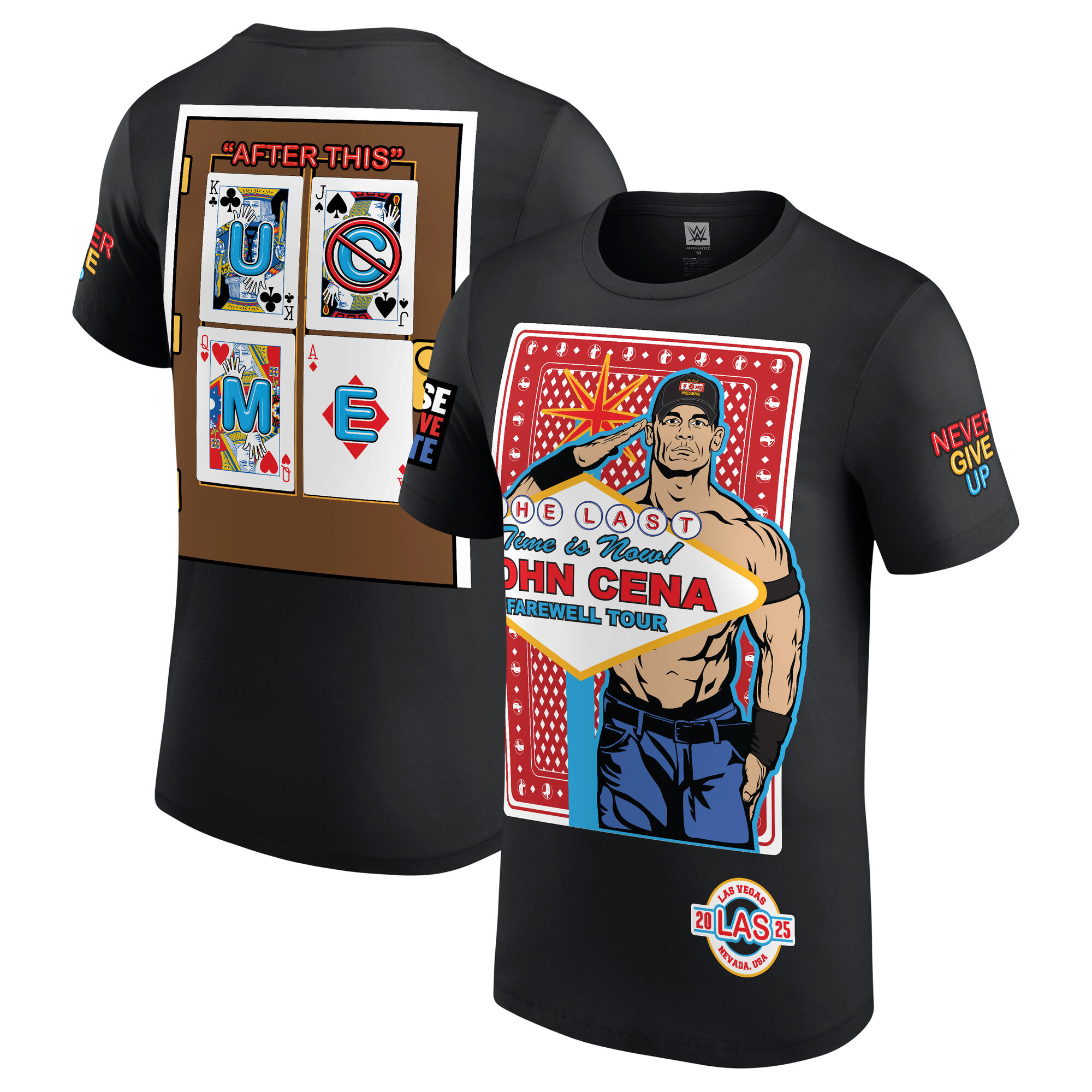 WWE John Cena Farewell 2025 Las Vegas T-Shirt - Schwarz - Herren Image