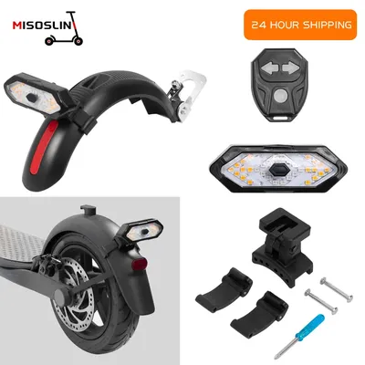 E-Scooter LED Tail Light Wireless USB Rechargeable Turn Signals Kit For Ninebot ES1 ES2 ES3 ES4 E22
