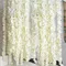 20/40PCS Branches Wisteria Hanging Flowers, Artificial White Wisteria Vine Silk Wisteria Flowers