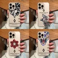 Fashion Burlons Design-Marceloes Custodia per telefono antiurto satinata trasparente per iPhone 16