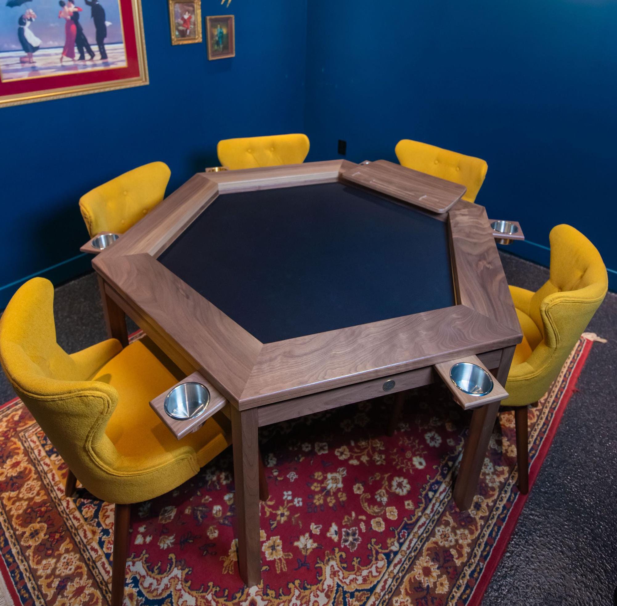 Tavolo da gioco esagonale, tavolo da gioco da tavolo, tavolo da gioco, tavolo da puzzle, tavolo D&D, sala giochi, gioco da tavolo, tavolo da gioco da