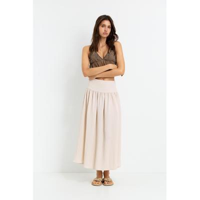 Flounce Midi Skirt