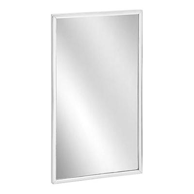 Bradley 24" x 36" Wall-Mount Float Glass Mirror with Stainless Steel Channel Frame