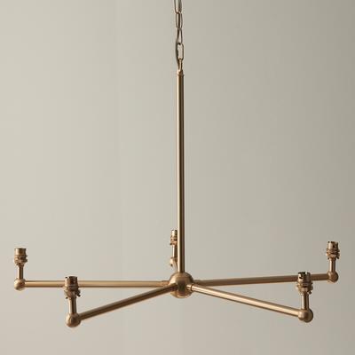 Sawyer 5 Pendant Light in Brushed Aged Brass