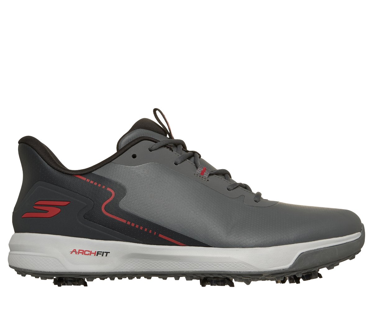 Skechers Men's Waterproof: GO GOLF Elite Vortex - Rival Shoes | Size 7.5 | Charcoal Gray | Synthetic/Textile | Arch Fit