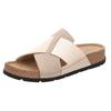 Pantolette ROHDE "SOAVE", Damen, Gr. 41, gold (goldfarben, hellbeige), Veloursleder, Leder, klassisch, Schuhe, Sommerschuh, Hausschuh, Schlappen, Strandschuh mit Softfußbett