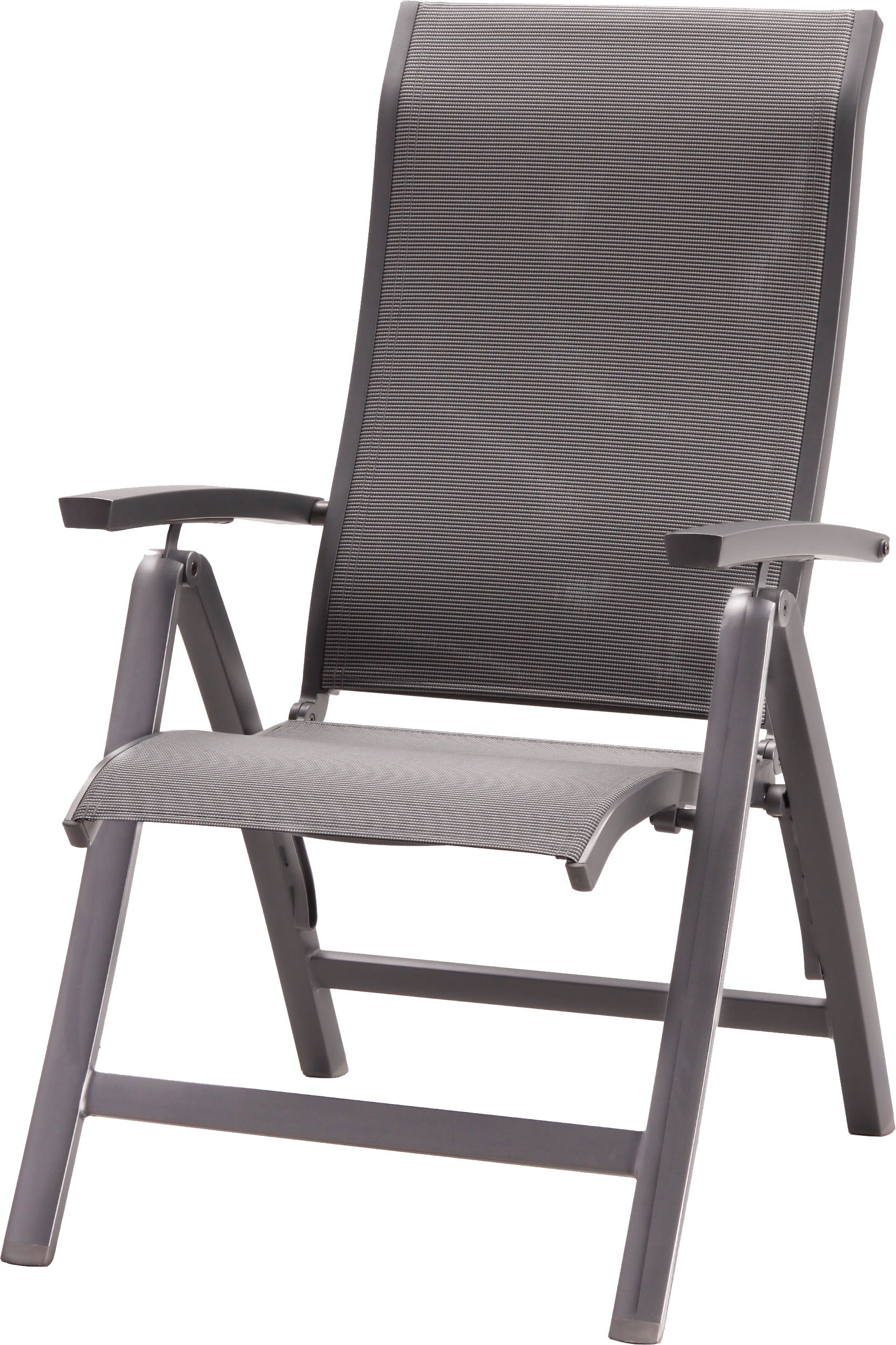 Gartenstuhl BEST "Larino", grau (anthrazit), B:62cm H:110cm T:68cm, Aluminium, Stühle, Klappstuhl