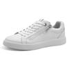 Plateausneaker TAMARIS, Damen, Gr. 39, weiß, Leder, Lederimitat, unifarben, sportlich, Schuhe, Freizeitschuh, Halbschuh, Schnürschuh mit Ziernähten