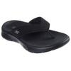 Zehentrenner SKECHERS "GO WALK FLEX SANDAL", Damen, Gr. 36, schwarz, Textil, unifarben, sportlich, Schuhe, Badeschuh, Strandschuh, Sommerschuh mit Goga Mat Fußbett, Topseller