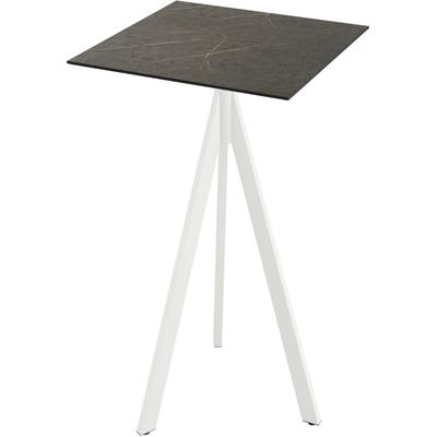 Klapptisch ESSENTIALS "Infinity", weiß, midnight marble, weiß, B:70cm H:70cm T:110cm, Pulverbeschichteter Stahl + HPL Tischplatte, Tische, in verschiedenen Ausführungen Image