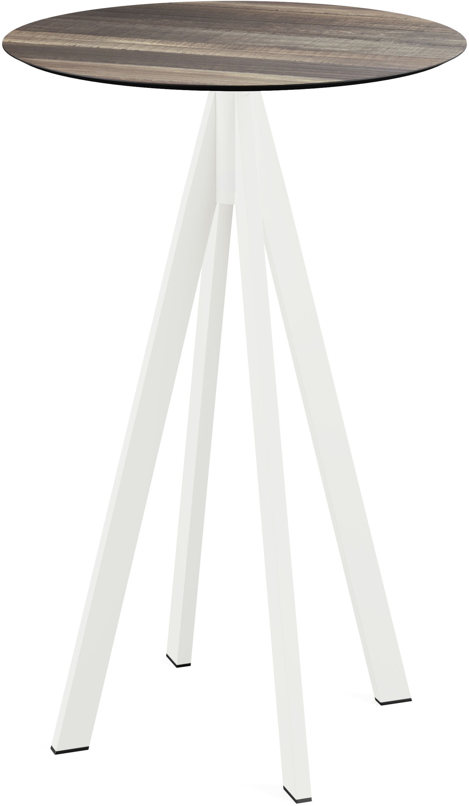 Klapptisch ESSENTIALS "Infinity", weiß (weiß, tropical wood, weiß), B:70cm H:109,2cm T:70cm, Stahl/HPL Tischplatte, Tische, in verschiedenen Ausführungen Image