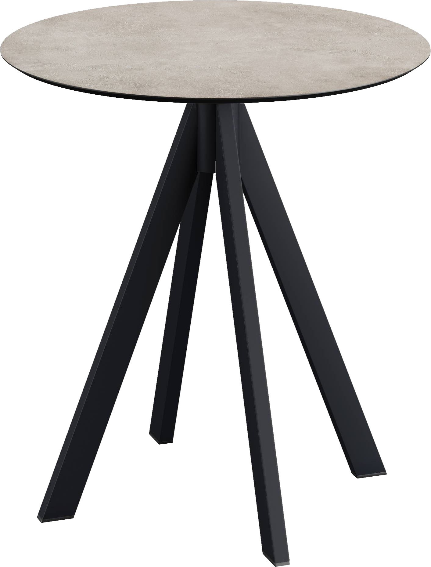 Klapptisch ESSENTIALS "Infinity", schwarz (schwarz, moonstone, schwarz), B:70cm H:73,2cm T:70cm, Stahl/HPL Tischplatte, Tische, in verschiedenen Ausführungen