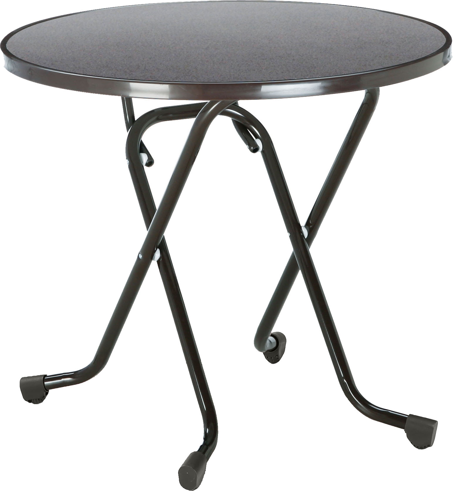 Klapptisch BEST "Dublin", grau (anthrazit), B:80cm H:73cm T:80cm, Stahl/Laminierte Tischplatte, Tische, rund 80 cm Image