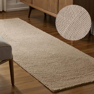 Wollteppich HANSE HOME "Eleni", beige (hellbeige), B:80cm H:18mm L:200cm, Wolle, Teppiche, Handgetuftet, Wolle, Natur, Wohnzimmer, Schlafzimmer, Skandi, Hygge Image