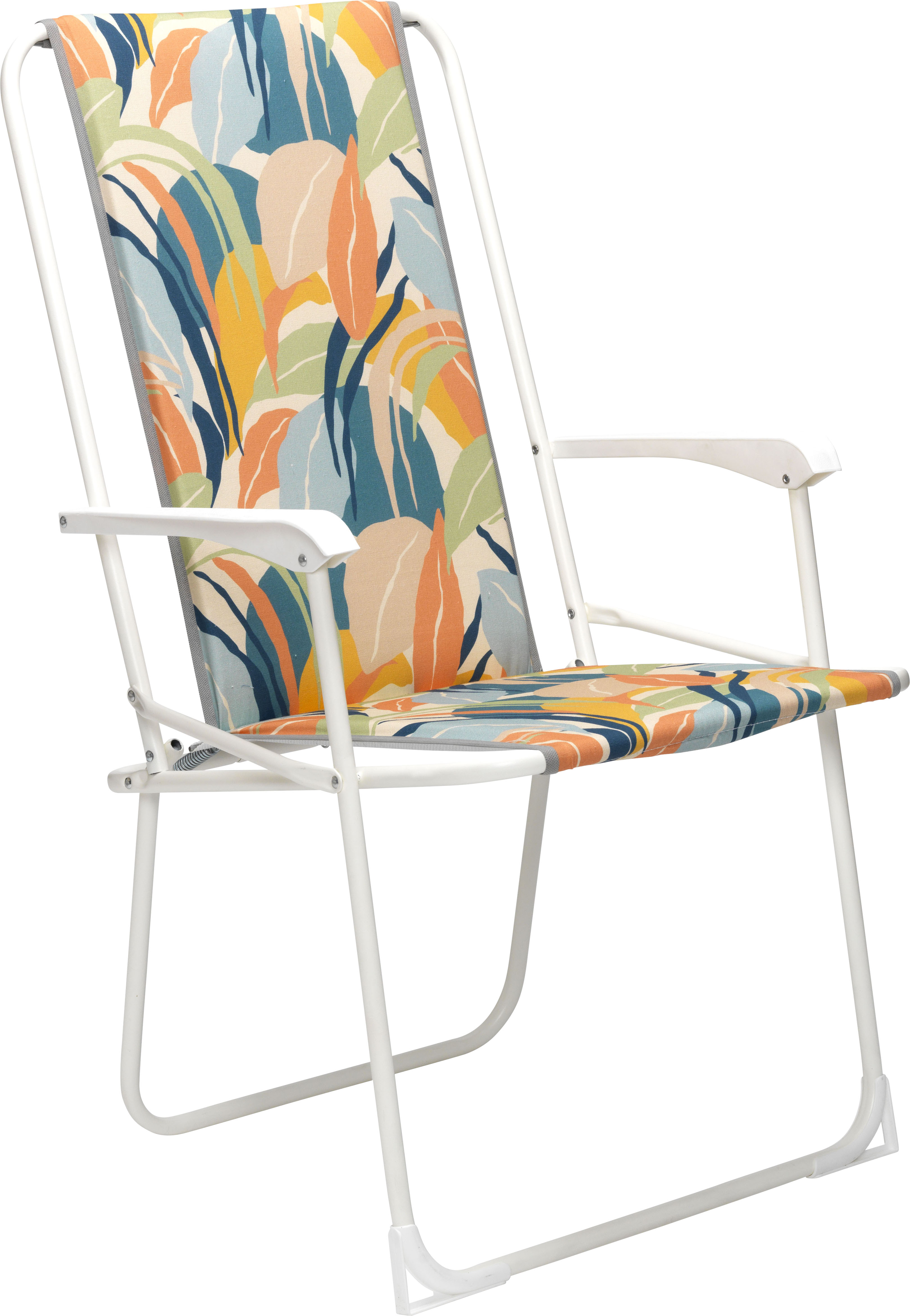 Campingstuhl BEST "Chiemsee", bunt, B:56cm H:93cm T:53cm, Stahl, Stühle, Campingstuhl, Klappstuhl mit hoher Rückenlehne