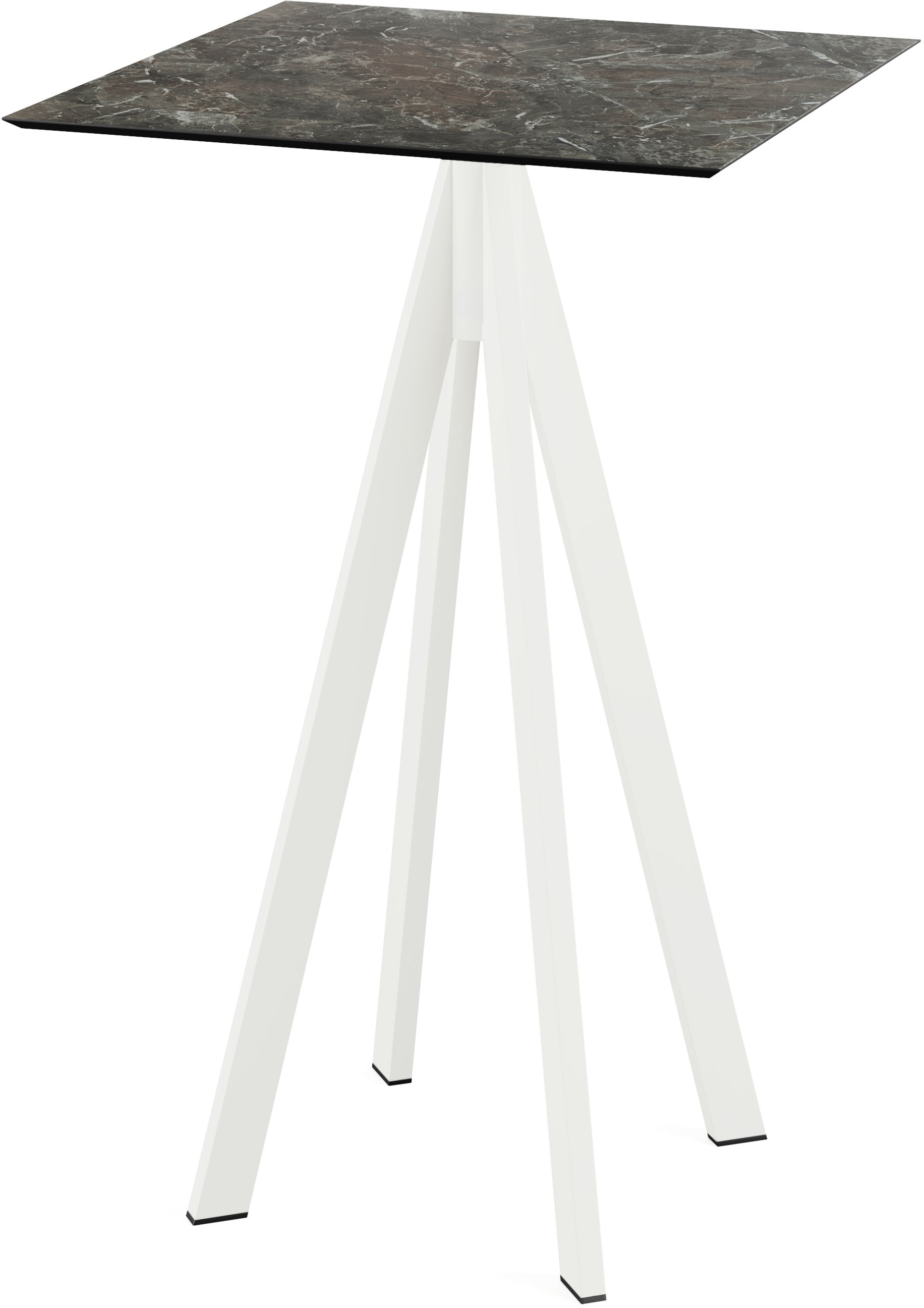 Klapptisch ESSENTIALS "Infinity", weiß (weiß, galaxy marble, weiß), B:70cm H:109,2cm T:70cm, Stahl/HPL Tischplatte, Tische, in verschiedenen Ausführungen