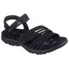 Sandale SKECHERS "REGGAE SLIM", Damen, Gr. 40, schwarz, Textil, Lederimitat, unifarben mit Farbeinsatz, casual, Schuhe, Sommerschuh, Trekking Sandale mit praktischem Klettverschluss, Topseller