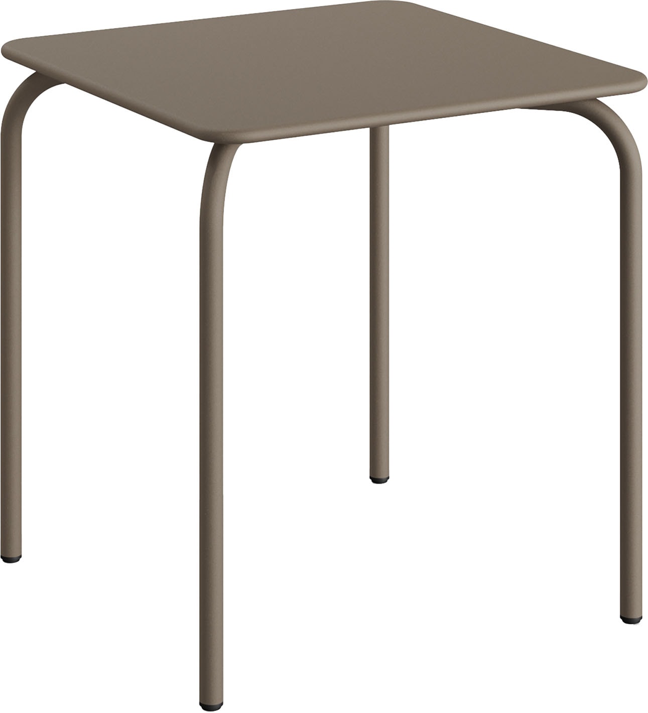 Gartentisch ESSENTIALS "Olly", braun (cappuccino), B:70cm H:73cm T:70cm, Pulverbeschichteter Stahl, Tische, Terrassentisch quadratisch