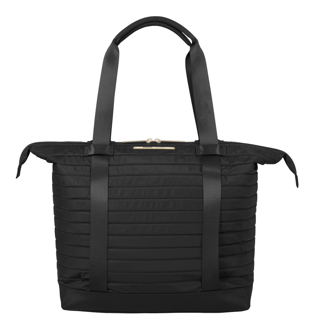 Shopper TRAVELITE "BARBARA & travelite BARBARA STEPP", Damen, Gr. B/H/T: 44cm x 38cm x 21cm, schwarz, Nylon, unifarben, Taschen Shopper, Handtasche mit Trolley Sleeve auch als Rucksack tragbar