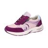 Sneaker WALDLÄUFER "H-JILL", Damen, Gr. 7 (40,5), rosé, weinrot kombiniert, Veloursleder, Glattleder, Textil, sportlich, Schuhe, Bequemschuh, Komfortschuh in H-Weite, seitlicher Reißverschluss