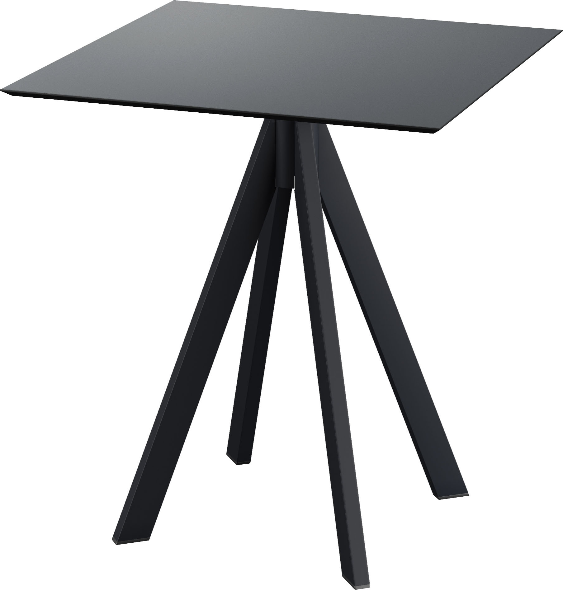 Klapptisch ESSENTIALS "Infinity", schwarz (schwarz, schwarz, schwarz), B:70cm H:73,2cm T:70cm, Stahl/HPL Tischplatte, Tische, in verschiedenen Ausführungen Image
