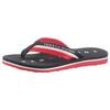 Zehentrenner TOMMY HILFIGER "TOMMY LOVES NY BEACH SANDAL", Damen, Gr. 37, bunt (blau, weiß, rot), Textil, gestreift, sportlich, Schuhe, Sommerschuh, Schlappen, Poolsildes mit Logo auf der Laufsohle