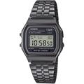 Chronograph CASIO VINTAGE, schwarz (schwarz, schwarz), Armbanduhren, Damen, Quarzuhr, Armbanduhr, Damenuhr, Herrenuhr, Edelstahlarmband, digital