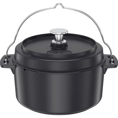 Grilltopf RÖSLE "Dutch Oven", schwarz, H:22,5cm Ø:28cm, Töpfe, Ø 28 cm Image