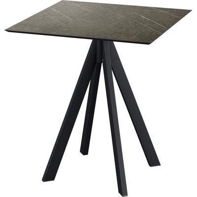 Klapptisch ESSENTIALS "Infinity", schwarz, midnight marble, schwarz, B:70cm H:73,2cm T:70cm, Stahl/HPL Tischplatte, Tische, in verschiedenen Ausführungen Image