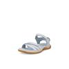 Trekkingsandale ECCO "ECCO OFFROAD ROAM W", Damen, Gr. 38, blau (hellblau), Leder, sportlich, Schuhe, Outdoorschuh, Sommerschuh, Freizeitsandale, mit Klettverschlüssen