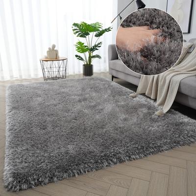 Hochflor-Teppich "Micro exclusiv Teppich, sehr hoher Flor, weich durch Mikrofaser" Gr. 3, grau, B:120cm H:78mm L:180cm, Kunstfaser, GUIDO MARIA KRETSCHMER HOME & LIVING, Teppiche, sehr weich, flauschig, uni, Wohnzimmer, Schlafzimmer, Kinderzimmer Image