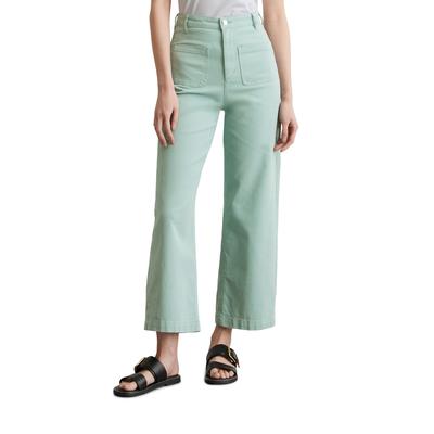 5-Pocket-Hose MARC O'POLO "aus Organic Cotton Stretch", Damen, Gr. 26, Länge 32, pure teal, Obermaterial: 97% Baumwolle, 3% Elasthan, unifarben, casual, regular fit knöchelfrei, Hosen Image
