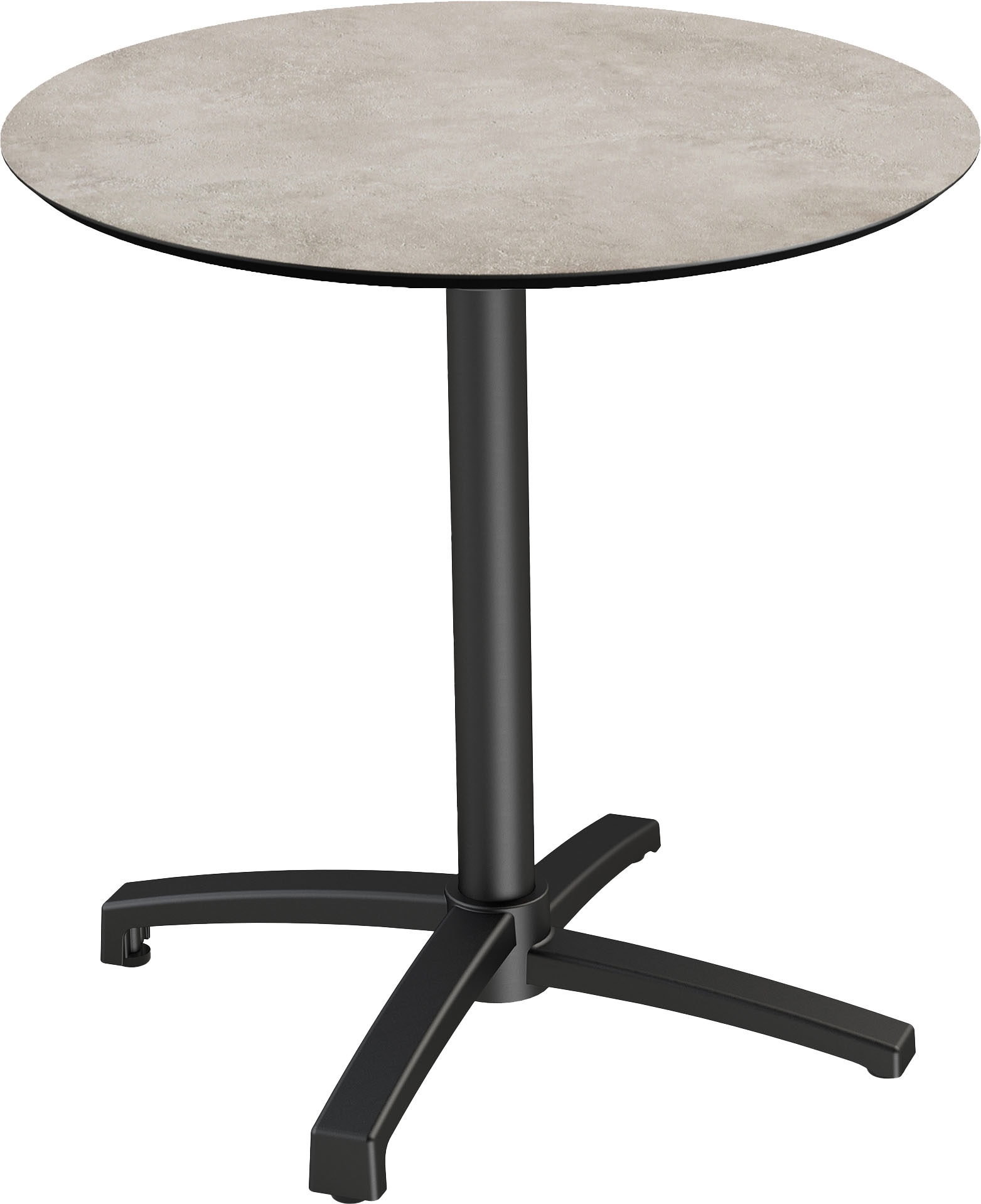 Klapptisch ESSENTIALS "X cross", schwarz (schwarz, moonstone, schwarz), B:70cm H:74cm T:70cm, Aluminium/HPL Tischplatte, Tische, in verschiedenen Ausführungen Image