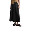 Webrock MARC O'POLO "mit seitlichem Reißverschluss", Damen, Gr. 32, schwarz, Obermaterial: 100% Leinen; Futter: 100% Nicht verfügbar, unifarben, casual, ausgestellt wadenlang, Röcke