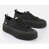 Sneaker BUFFALO "MADISON", Damen, Gr. 36, schwarz, Textil, sportlich, Schuhe, Freizeitsneaker, Halbschuh, Schnürschuh mit Memory Foam Fußbett