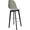 Barhocker ESSENTIALS "Keeve", grau, B:47cm T:53cm, Hocker, ohne Armlehne, Birkenholzgestell, mit Sitzfläche aus Kunststoff