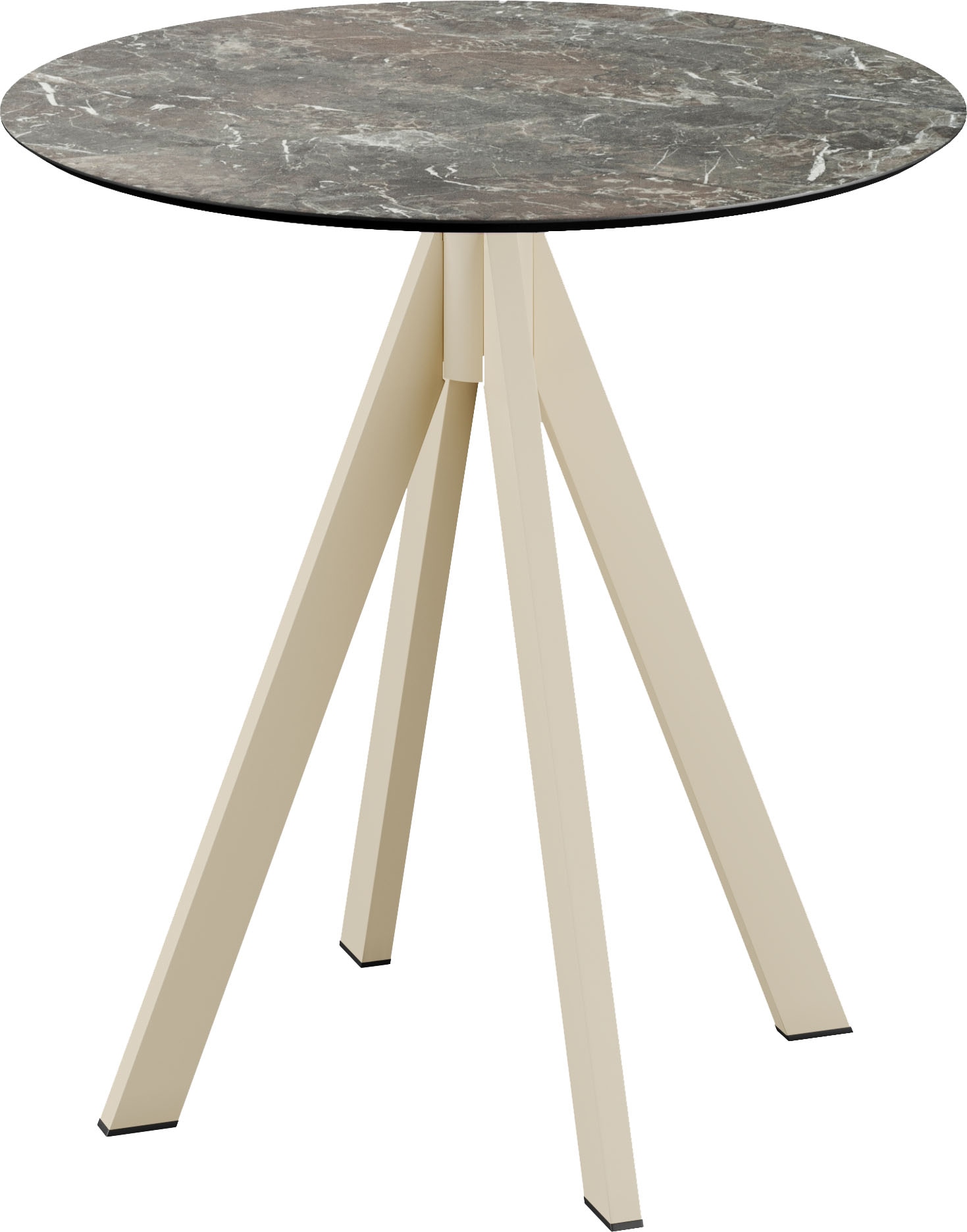 Klapptisch ESSENTIALS "Infinity", beige (sand, galaxy marble, sandfarben), B:70cm H:73,2cm T:70cm, Stahl/HPL Tischplatte, Tische, in verschiedenen Ausführungen