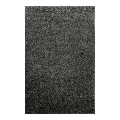 Teppich HOMIE LIVING "Gino", grau (anthrazit grau), B:200cm H:30mm L:290cm, Polypropylen, Teppiche, Hochflor, gewebt, weich, uni, Wohnzimmer, Schlafzimmer, waschbar Image
