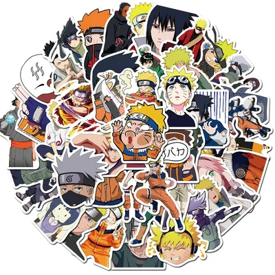 50 Stück NARUTO Aufkleber Anime Cartoon Uzumaki Laptop Telefon Gitarre Skateboard Dekoration Buch Graffiti Aufkleber Kinder Aufkleber Geschenk Spielzeug Image