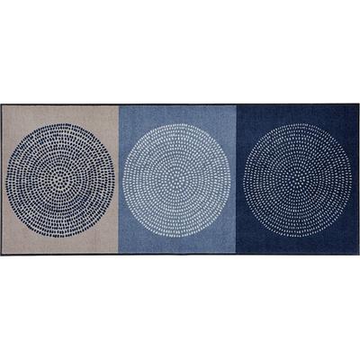 Fußmatte SALONLOEWE Gr. 5, blau (blau, beige), B:60cm H:7mm L:180cm, Polyamid, Kunstfaser, Teppiche Image