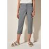 Caprihose CECIL "Style New York", Damen, Gr. 30, N-Gr, obelisk grau, Web, Obermaterial: 98% Baumwolle, 2% Elasthan, unifarben, casual, normal kniebedeckend, Hosen, Sommerhose mit Knopfdetails am Bund, Topseller