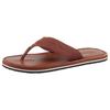 Zehentrenner TOMMY HILFIGER "HILFIGER LEATHER BEACH SANDAL", Herren, Gr. 40, braun, Baumwolle, unifarben, sportlich, Schuhe, Sommerschuh, Strandschuh mit Logo