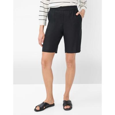 Culotte BRAX "Style MEL B", Damen, Gr. 44, Normalgrößen, schwarz, 59% Leinen, 19% Baumwolle, 19% Viskose, 3% Elasthan, Hosen Image